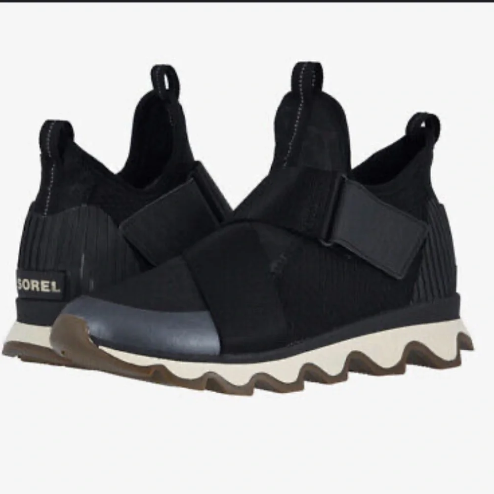 Sorel Womens Kinetic Sneak NL3374-010 Black Slip On Sneaker Shoes US 8.5‎